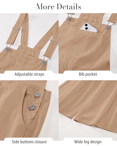 Image of luvamia Denim Overalls for Women Wide Leg One Piece Jean Jumpsuits Fashion Baggy Bib Overall Loose Fit Pleated Pockets