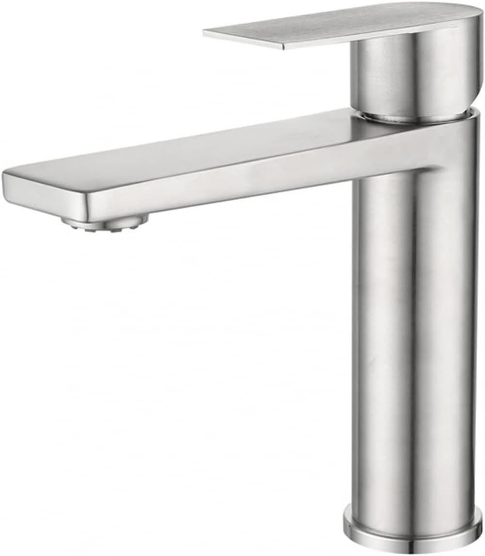 Robinet de salle de bain gris brossé mitigeur de vanité haut de gamme