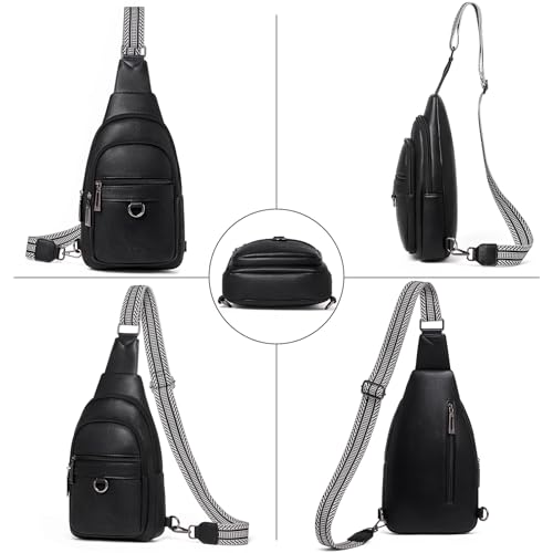 Image of cakang Womens Sling Bag Crossbody Bags for Women Vegan Leather Sling Backpack Daypack Fanny Pack Crossbody Purse Travel
