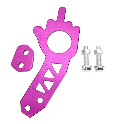 BIKING Bogsering för bil, lila universell bil aluminiumlegering lastbil fram bak dragkrok ring kit