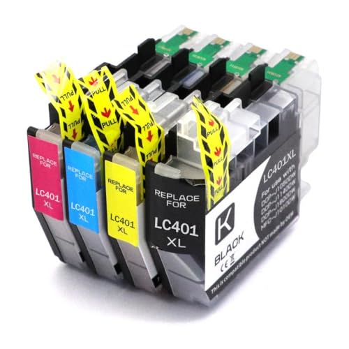 Cartouche LC401XL jet d'encre de rechange pour imprimante couleur MFC-J1012DW et J5345DW