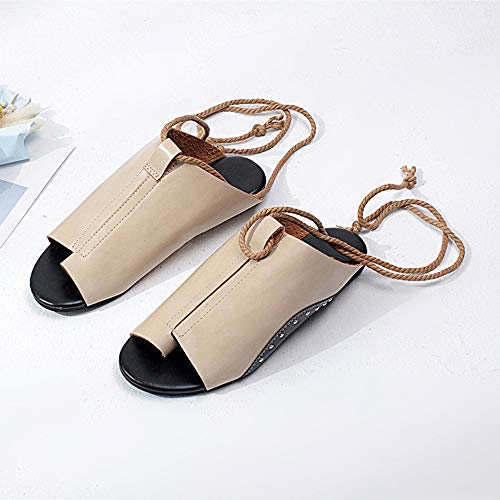 Faxiang Summer Sandals For Women Flat Roman Open Ankle Straps Flip Flops Shoes Slippers Bunion Correction Flat Sandals #TOP4