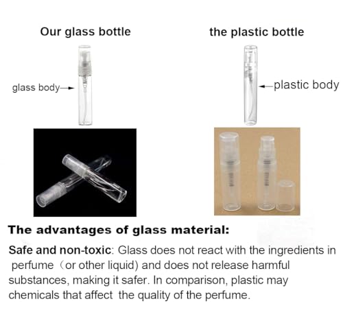Elfenstal- 10pcs 20pcs 50pcs Mini Clear 3ml 5ml 1/6OZ Atomizer Fine Mist Empty Glass bottle Spray Refillable Perfume Scent Sample Bottle for Travel Party Makeup Tool free Pipette - Image 5