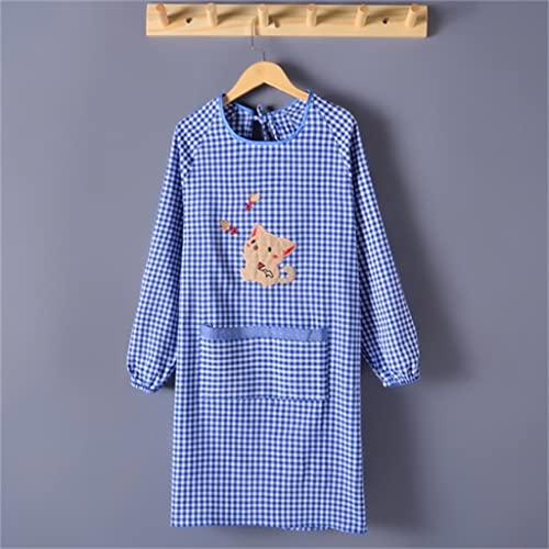 Tablier à bavette en pur coton couvrant avec manches - 2