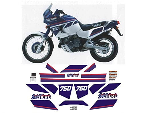Kit adhésifs XT 750 Z Super Tenere 1990 white blue - Stickers carénage d'origine