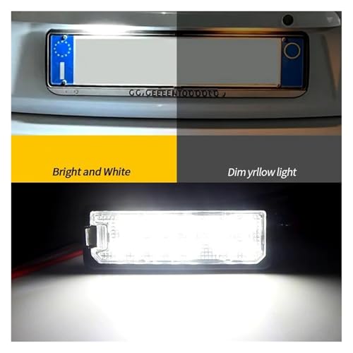 Luces matrícula LED para Seat Leon 2013-2016 pack de 2 lámparas blancas 12V 6