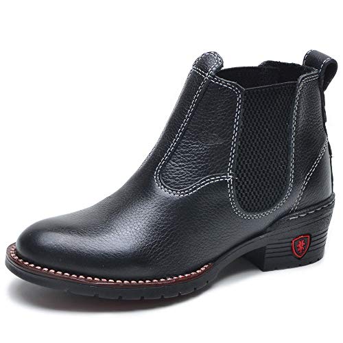 Botina Infantil Couro CC 015 Preto 33