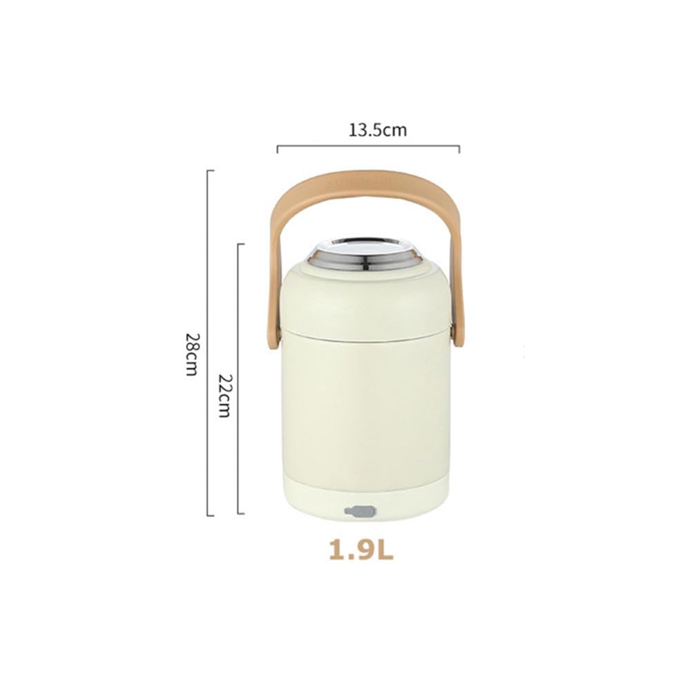 Zupa z jedzeniem Pudełka bento na gorące jedzenie USB Elektryczny podgrzewany pojemnik na drugie śniadanie Przenośny termiczny pojemnik na bento 1,9 l 2,2 l Pojemnik do podgrzewania żywności ze stali