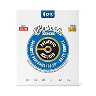4-Pack for Convenience and Savings: Always have a spare set when you need it. This bulk pack gives you four complete sets of Martin SP strings, perfect for everyday players and gigging musicians who value tone and reliability. Crisp, Bright 80/20 Bro...