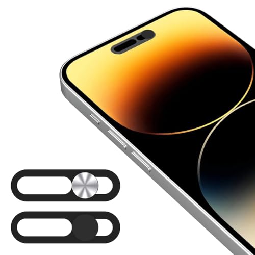 DIFLAX 2 Stück Frontkamera-Abdeckung Webcam-Abdeckung kompatibel mit Phone 14 Pro Max/15/15Plus/15Pro/15Pro Max/16/16Plus/16Pro/16Pro Max/17 schützt Privatsphäre und Sicherheit beeinträchtigt Nicht