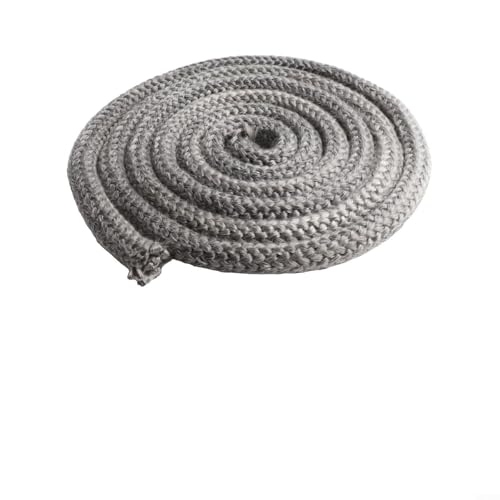 Shophubio Junta redonda para horno con kit de pegamento, cuerda de fibra de vidrio alta para chimenea, estufa de leña, estufa de pellets, junta de puerta de caldera 8/10/12/14/16 (2,5 m x 16 mm)