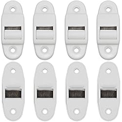 Mini Persianas Flexalum WJMY Pasacintas Persiana Guía de Correa Mini para Persianas Enrollables con Junta de Cepillo, para Correas de Hasta 23 mm de Ancho, Color Blanco x 8 (Rolle bis 23mm Gurtbreite)
