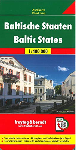Baltische Staaten, Autokarte 1:400.000: Estland - Lettland - Litauen