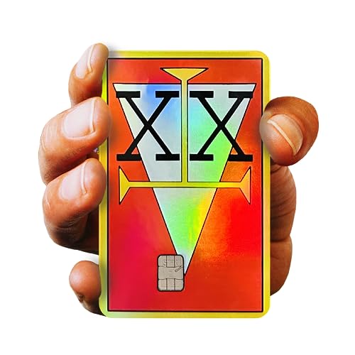 STICKIEMART Red Holographic Anime Hunter skin cover. DEBIT|CREDIT|TRANSIT|CARDS w/EZ Applicator included!