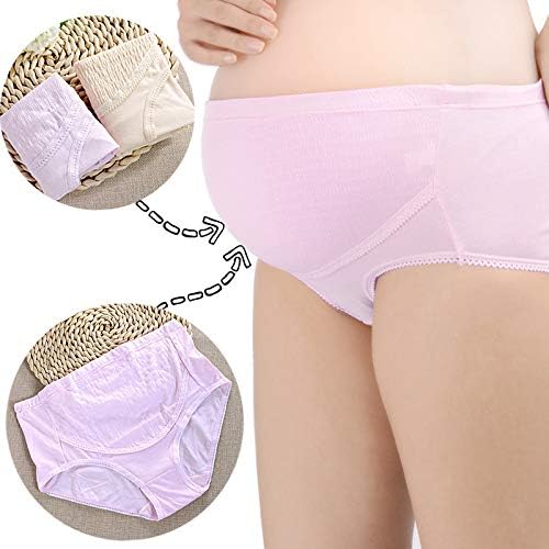 Fashiol Cotton Maternity Underwear - High Waist Pregnancy Panties for Women, Over Bump, 100% Stretchable Cotton Briefs, Hipster Style, Full Coverage, & Post-Delivery Hygiene - Multicolour (2XL) 4