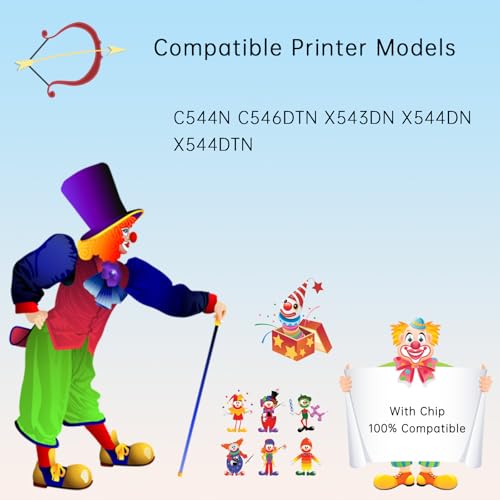 C540X31G Developer Unit Compatible with Lexmark C544N C546DTN X543DN X544DN X544DTN Printers, Enhanced Durability, Ideal for High-Volume Printing (2 Pack Black)