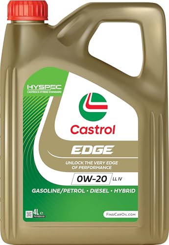 Castrol EDGE 0W-20 LL IV 4L Advanced Fully Synthetic Engine Oil Meets ACEA C5/C6 API SQ & ILSAC GF-7 Specifications 4L