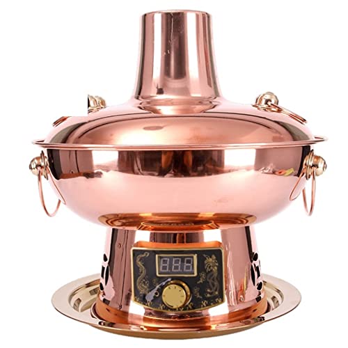 Olla de Cobre para Hogar con Enchufe, 32 cm, Color Rosa