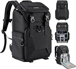 K&F Concept Camera Backpack, Hard Shell Camera Bag, Large Capacity Photography Backpack with 15.6" Laptop