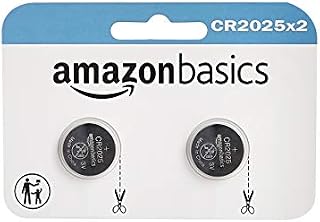 AmazonBasics CR2025 Lithium Coin Cell Battery - 2-Pack
