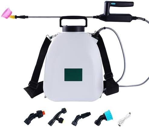 12L Battery-Powered Backpack Sprayer, Electric Garden Sprayer with 4 Adjustable Nozzles & Telescopic Pole, Large-Capacity Lawn Spraying Equipment (Blue)
