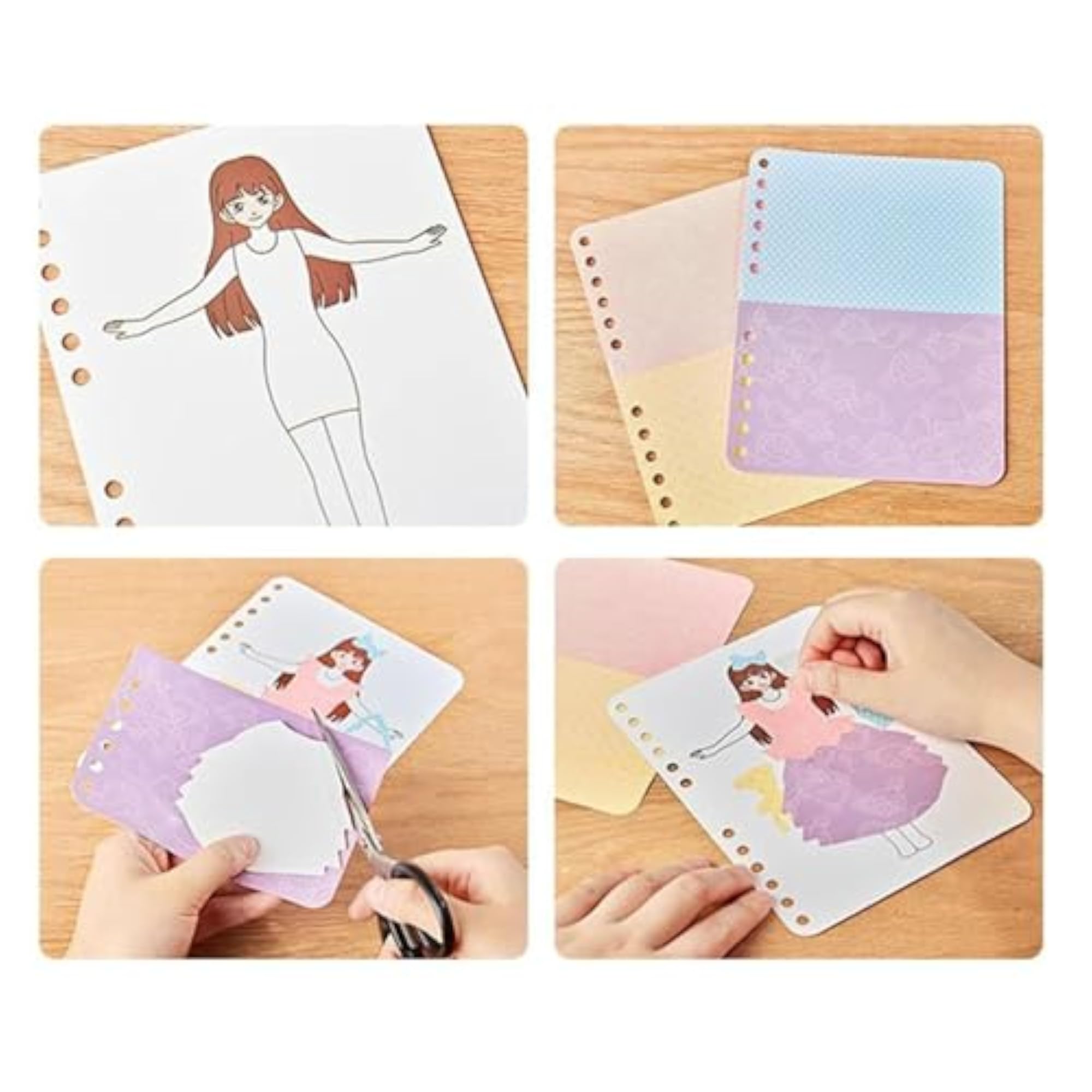 Princess Dress Up Stickers for Scrapbooking DIY