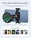 TELESIN Universal Handy Filterhalterung Geeignet für 67mm Filter, Clip-On Handykamera Filteradapter mit Cold Shoe & 1/4 Gewinde für Handy-Clip, Leichtgewicht für Reisen & Vlogging, für iPhone/Android