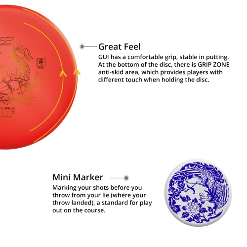 Yikun Disc Golf Starter Set With Mini Marker Disc Golf Box 165-170G For Outdoor Games Disc Golf Kit Beginners Discs Golf Set #TOP6