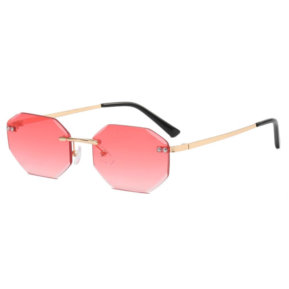 Lunettes de soleil sans monture polygone légères contre les reflets UV