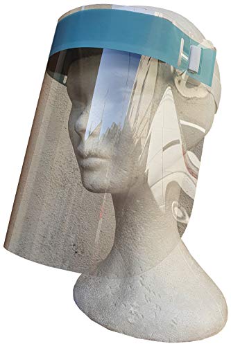 Claire-Foncet 4 Stück Visier zum Schutz der Augen gegen Verkleidungen, elastischer Kopfumfang breit und bequem, verstellbar für Erwachsene und Kinder, hergestellt in Europa
