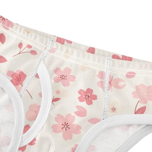 KLL Cherry Blossoms Little Boys Pure Cotton Underwear Briefs Cute Undies4