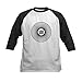 CafePress 100 Birthday Designs Kids Baseball Tee Kids Cotton Baseball Jersey, 3/4 Raglan Sleeve Shirt Black/White