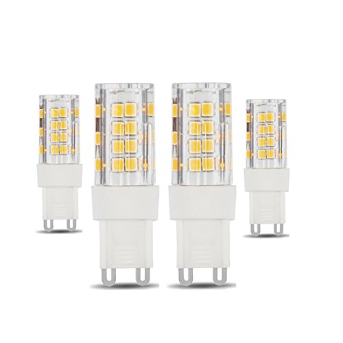 tenlion G9 bombillas LED, 4 x blanco cálido 5 W 2835 SMD ahorro de energía bombillas de luz LED, 480 lúmenes 3000 K AC 220  240 V