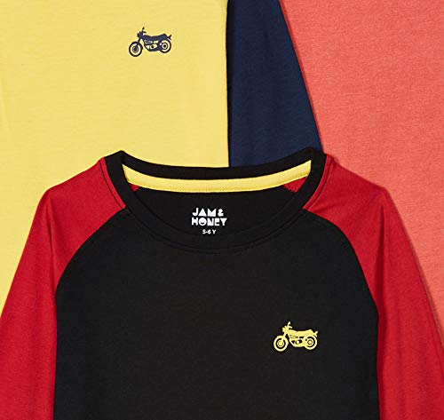 Image of Amazon Brand - Jam & Honey Boy's Regular Fit T-Shirt (Pack of 3)