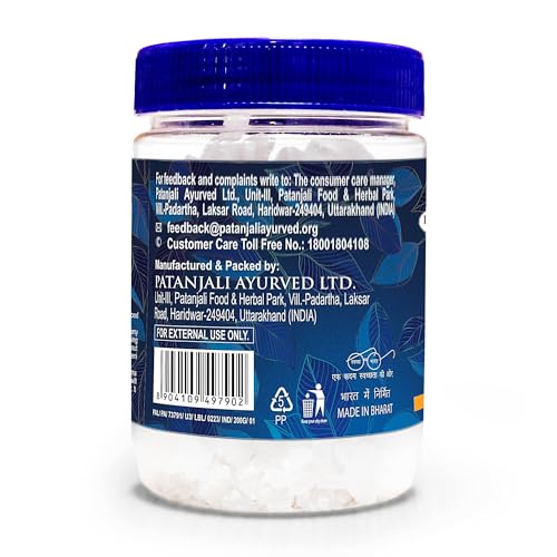 Image of Patanjali Camphor Aastha Bhimseni Kapoor, Pure Camphor for Pooja /Puja Needs, Pleasant Fragrance - 200 Gm