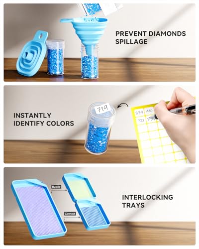 image for ARTDOT 60 Slots Storage Container for Diamond Art Kits for Adults,Port