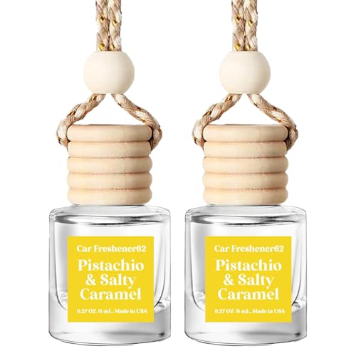 Image of C Classy Car Air Freshener Hanging 2 Pack, Pistachio Essential Oil Diffuser, Long-Lasting Fragrance, Cute Car Accessories for Women & Men, Made in USA