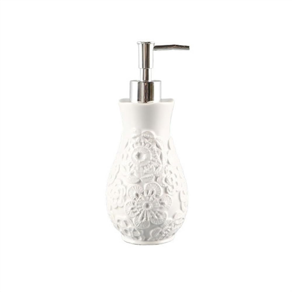 Soap Bottle Press Type Soap Dispenser Lotion Shampoo Dispensing Empty Bottle High-grade Ceramic Kitchen Decor