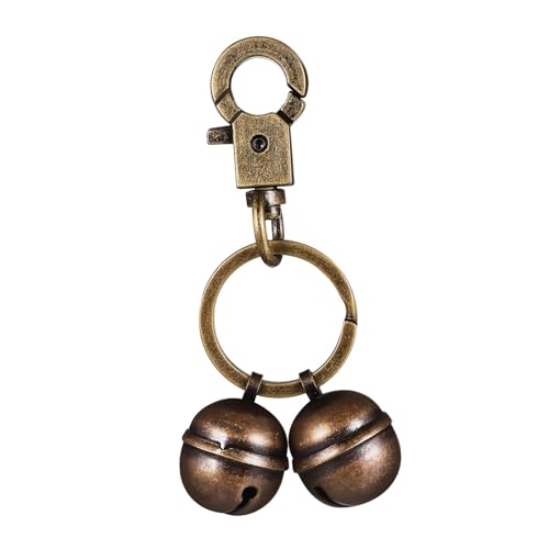 HAPINARY Solid Brass Pet Collar Charm for Dogs Bell Pet Collar Accessory Cat Bell for Hunting Keychain Pendant