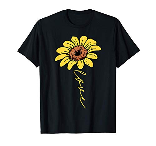 Sunflower Love Retro Positivity Motivational Sayings Gift T-Shirt