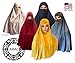 AMAL Niqab Muslim Nikab Women Burka Overhead Jilbab Long Hijab Abaya Khimar (Black)