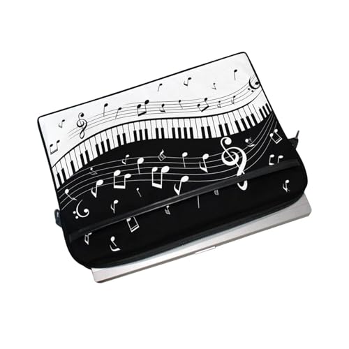 Funda para portátil 15 pulgadas MRMIAN negra con notas musicales miniatura 4