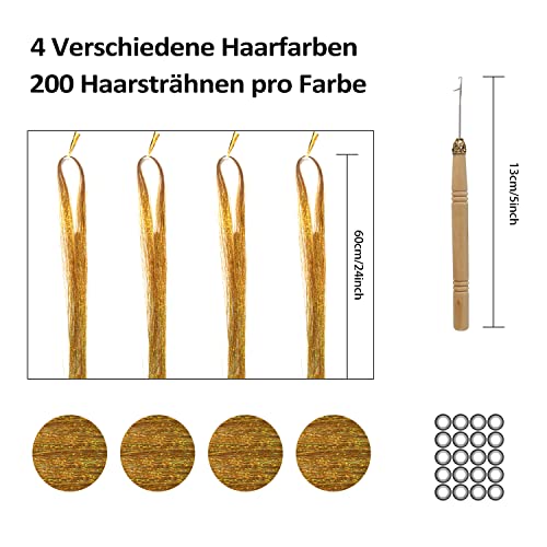 800 ciocche di capelli glitterate per capelli, 120...