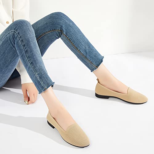 Image of BABUDOG Women's Flats Shoes Shiny Mesh Loafers Shoes Soft Memory Foam Flats