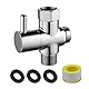 Gobesty 3-Wege-Kippventil, G 1/2, Vollmessing, Dusche, Adapter, Kippventil, Kupfer, Chrom