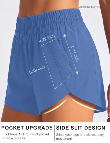 Image of BMJL Women's Athletic Shorts Running Workout Shorts Gym High Waisted Summer Short with Waistband Pocket