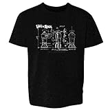 Lost in Space Robot Blueprint B9 Retro SciFi Kids T-Shirt Black M
