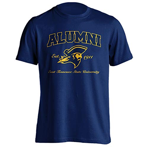 Sport Your Gear Officially Licensed East Tennessee State University Buccaneers ETSU Alumni Short Sleeve T-Shirt, Navy, Large
