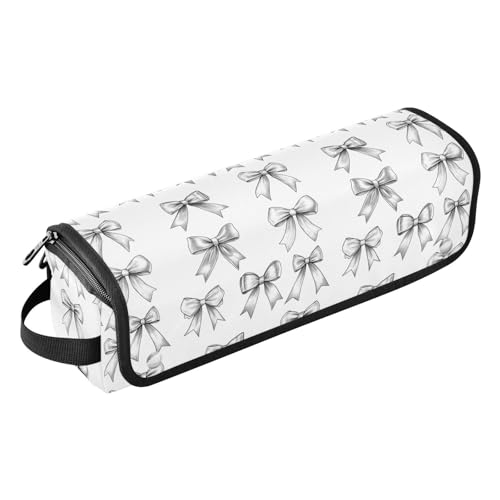 Bolsa de viaje para herramientas de cabello Elegant Ties Marble resistente al calor, organizador portátil para planchas y rizadores miniatura 1