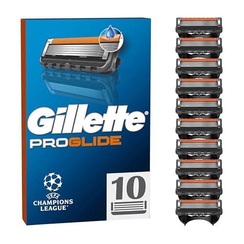 Gillette ProGlide - Cuchillas de afeitar para hombre, paquete de 10 recambios de cuchillas de afeitar con recortadora de precisión, 5 cuchillas antifricción (el embalaje puede variar)